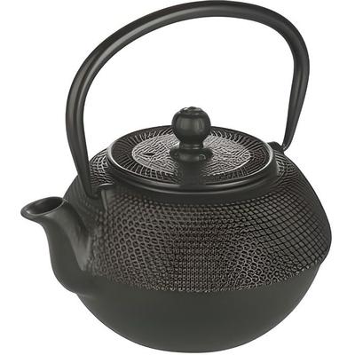 Teapot - IBILI - Black Cast Iron - 0.3 Litre - Enameled Interior - Induction Compatible