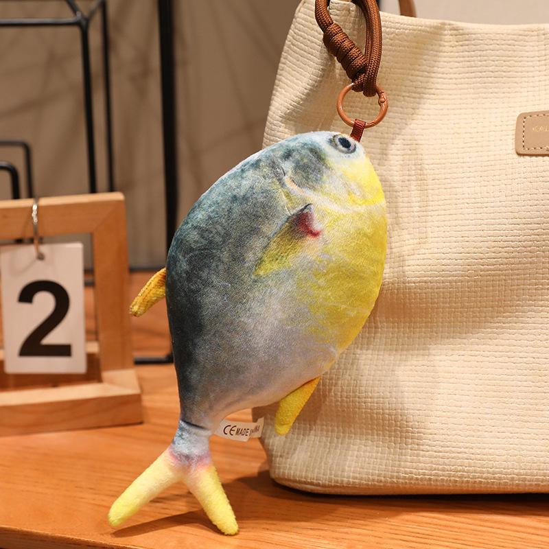 Mini Simulatie Vis Pluche Speelgoed Gevuld Levendige Hangende Vis Pop Mooie Kleurrijke Sleutelhanger Tassen Decor Grappig Cadeau 20cm