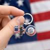 Pendentif Porte-clés, Porte-clés Double Pendentif Combiné, Porte-clés pour le 250e Anniversaire de la Fondation des États-Unis avec Anneau Métallique Épaissi