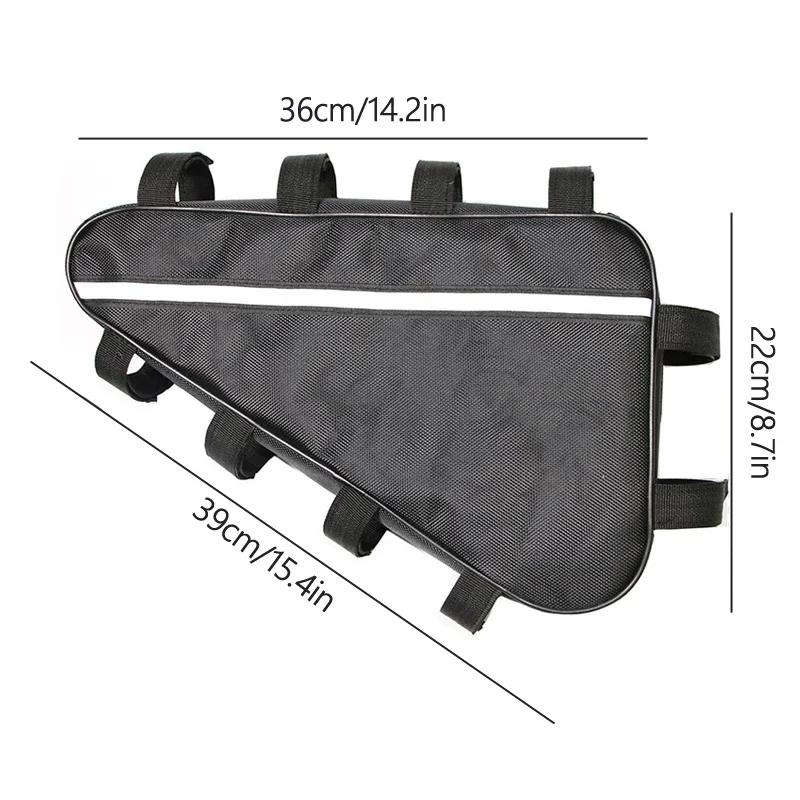 Bicycle Triangle Battery Pack Waterproof 210D Oxford Cloth Converted MTB Road Bike Tube Frame Case Storage Bike Bag