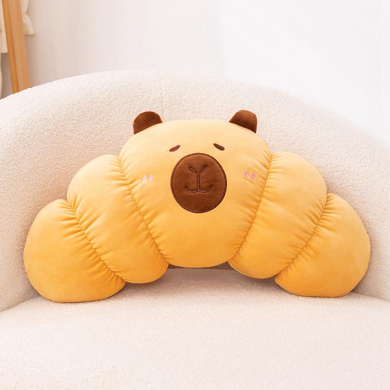 Cute And Charming Cartoon Capybara Transforms Into Food Bun Stuffed Doll Pillow Burger Bread Croissant Stuffed Toy Home Decor Present Designed For
