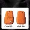 Wildleder Auto Klappschlüssel Etui Hülle für Volkswagen VW Golf 7 gti mk7 r Touran Skoda Octavia 3 Superb Karoq Kodiaq Seat Leon mk3 Ateca