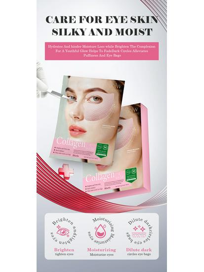 Pink Collagen Eye Mask Patch: Anti-Wrinkle, Firming, Brightening for Dark Circles & Fine Lines