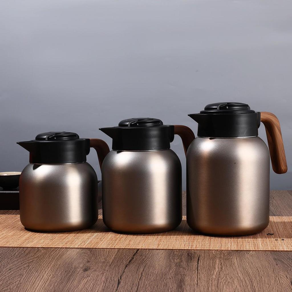 316 Stainless Steel Portable Insulated Teapot with Titanium Plating and Tea-Water Separation, Large Capacity for Stewing