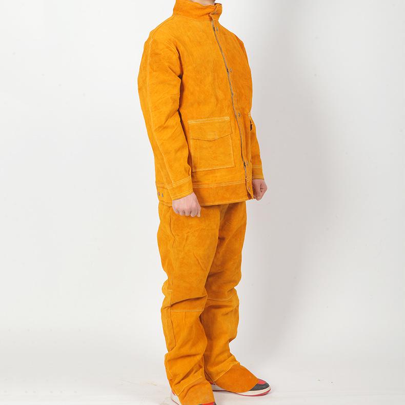 Fireproof & Anti-Scald Cowhide Welding Suit - Second Layer Reverse Suede Protection