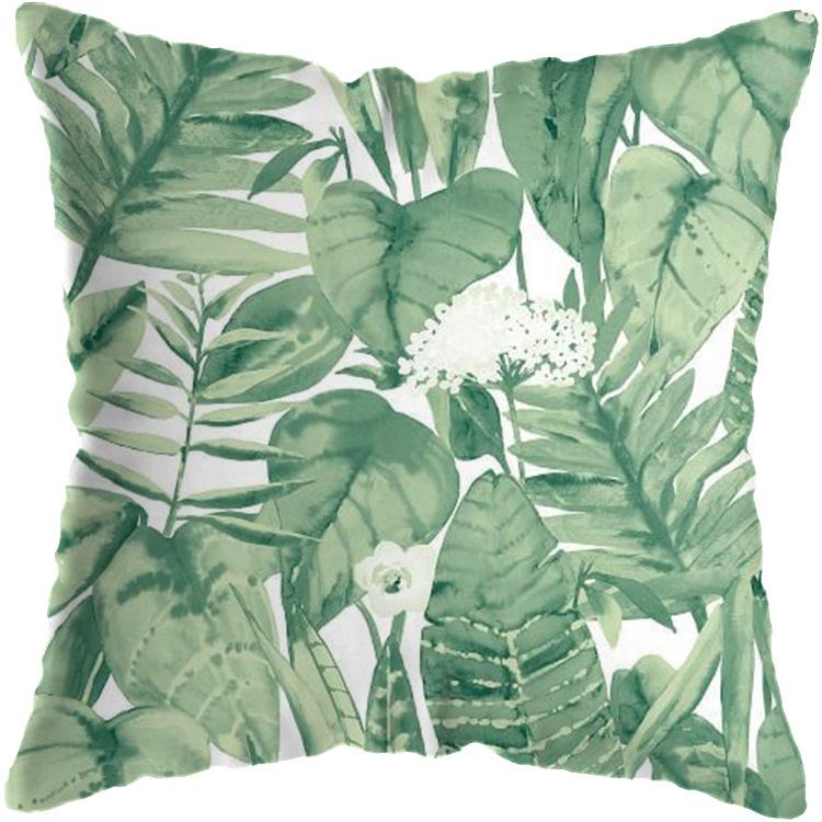 Soft Pillow Cushion Covers 45x45 Cm Decorative Pillows Throw Green Patterns Pillowcase for Sofa Home