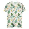 Women's Fashionable Casual Short-Sleeved Raglan Sleeve Easter Print T-Shirt Top