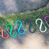Aluminum Alloys S Shaped Carabiner Double Snap Hook AntiTheft Backpacks Buckle