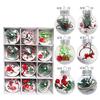 12Pcs Christmas Transparent Ball Ornament Shatterproof Decorative Ball Pendant for Home Xmas Tree Decoration