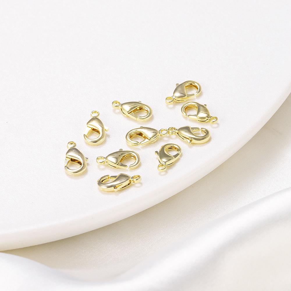 

Застежка-лобстер с сохранением золота 14 карат для браслетов и ожерелий с золотым наполнением 18 карат - Аксессуары для изготовления ювелирных изделий своими руками 10x5mm, 10pcs, 3.5g