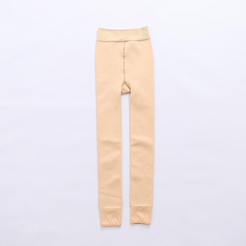 

Женские теплые леггинсы с бархатным эффектом телесного тона 280G Thick Imitation Nylon