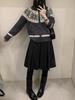 Fair Isle Retro Doll Collar Embroidered Knit Cardigan for Women - Cozy Autumn/Winter Sweater Coat