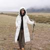2025 new cotton-padded women's winter thickened hooded knee-length cotton-padded warm jacket