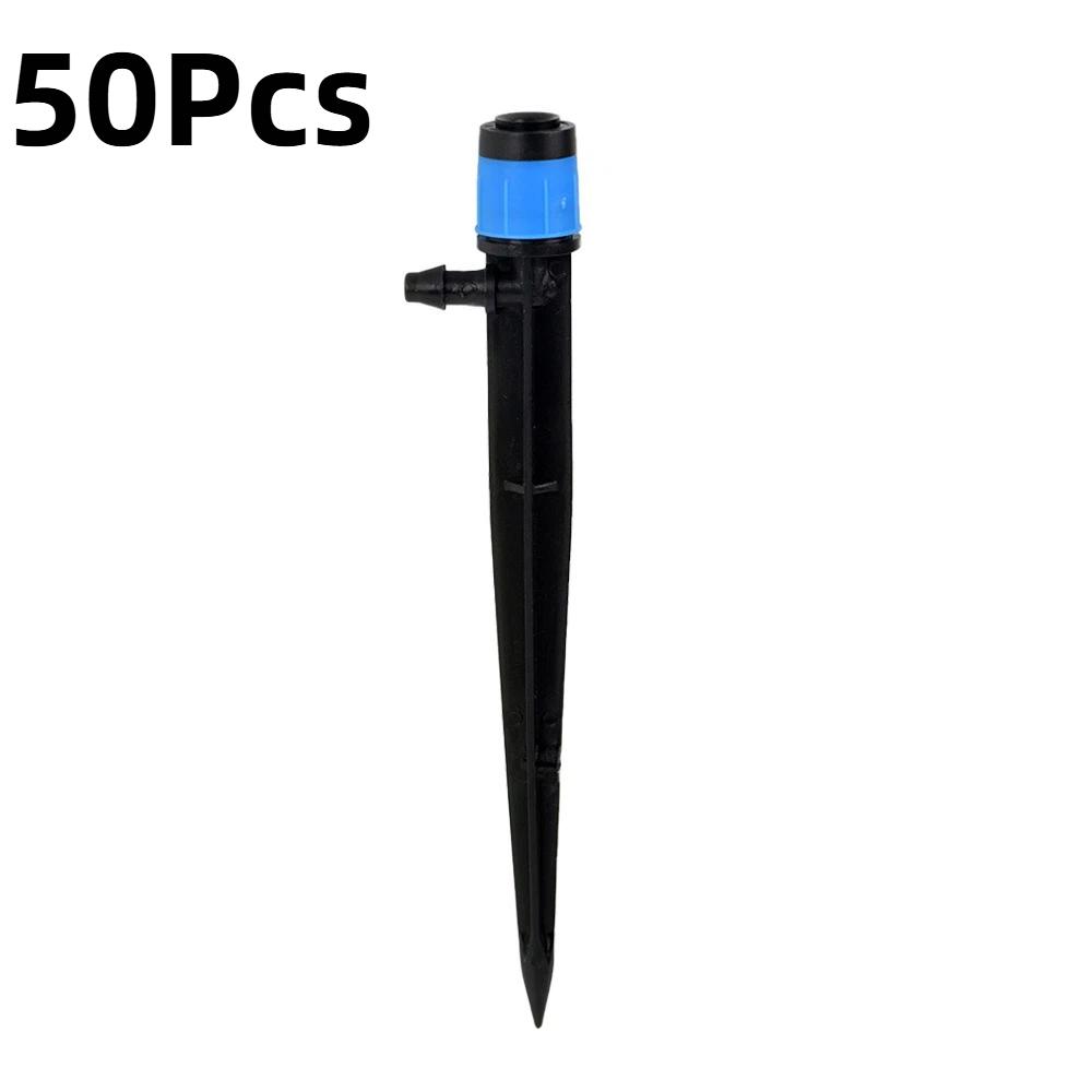 

50Pcs Drip Emitters For 1/4 Drip Irrigation Tubing Adjustable 360° Adjustable Water Flow Drippers Garden Irrigation Drippers A3