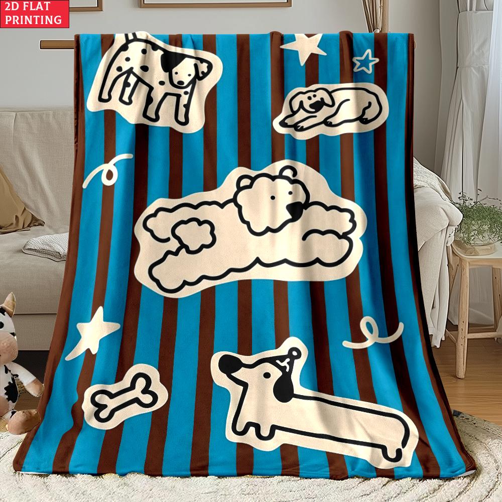 Animal Flannel Thin Blanket Custom Blanket Picnic Bed Sofa Blankets Family Bedroom Children's Room Napping Blankets Fluffy