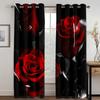 Vintage Floral Fashion Print Curtains, Rod Pocket Curtains, Bedroom, Study, Living Room Decorative Curtains, Can Be Customized