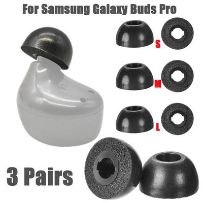3 Pairs Soft Eartips Noise Reduction Ear Pads Replacement Earplugs Ear Tips Memory Foam For Samsung Galaxy Buds Pro