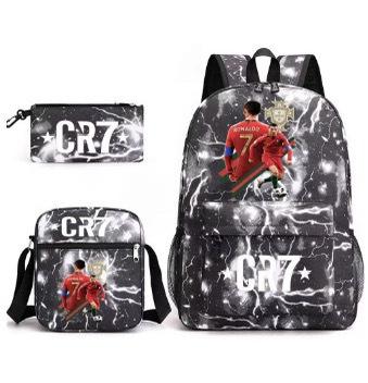 Youth Fashion Backpack Shoulder Bag Pencil Case Children'S Student School Bag 3-Piece Set