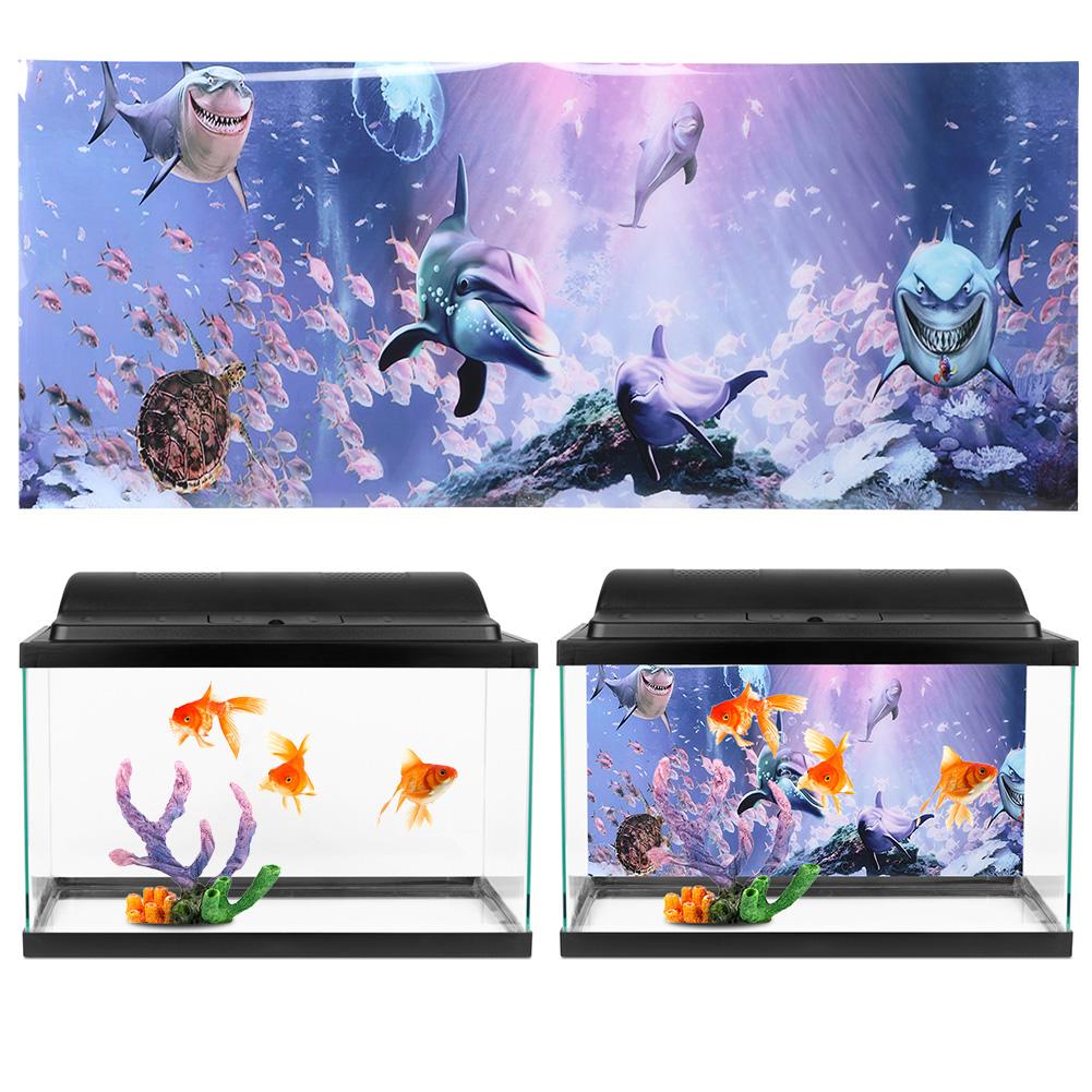 Background Poster Decorative Painting PVC Sticker Landscape Image for Aquarium Fish
