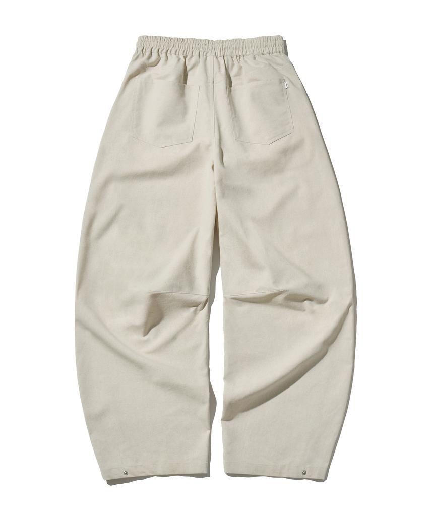 FILLUMINATE One-Pleat Curved Linen Pants - Natural