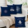 Nautical Linen Pillow Nordic Home Decoration Model Room Nautical Style
