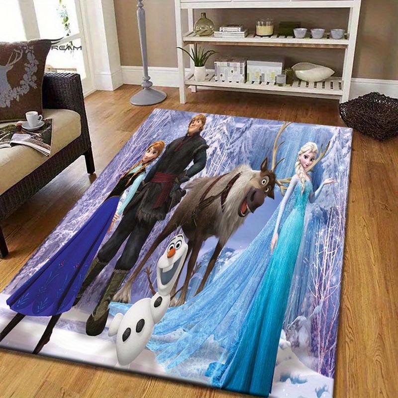 

1pc Princess Elsa Pattern Area Rug Soft Flannel Floor Mat for Living Room, Bedroom, Kitchen, Sofa Coffee Table Floor Mat, Machine Washable 60cm by 90cm