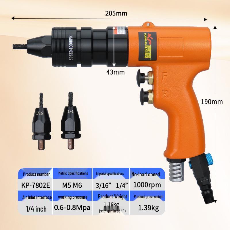 Gaobao Industrial Pneumatic Rivet Nut Gun, M3-M12