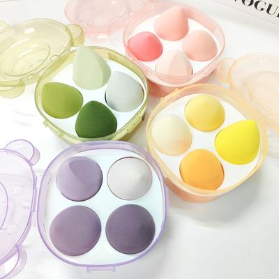 4 pièces femmes maquillage mélangeur cosmétique bouffée maquillage éponge fond de teint poudre éponge beauté outils maquillage accessoires