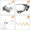 Bathroom Black/Chrome/Gold Brass Hand Shower Outlet Holder Handset Bracket Seat Round Square Hose Connector