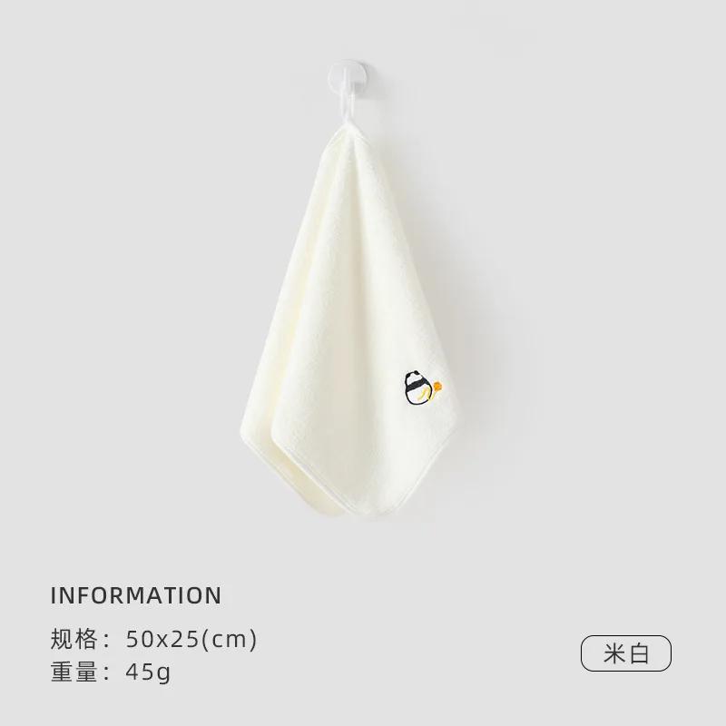 Soft Baby Bath Towel Cartoon Panda Face Towel Newborn Infant Kids Coral Velvet Absorbent Washcloth Children Shower Towel 50x25cm