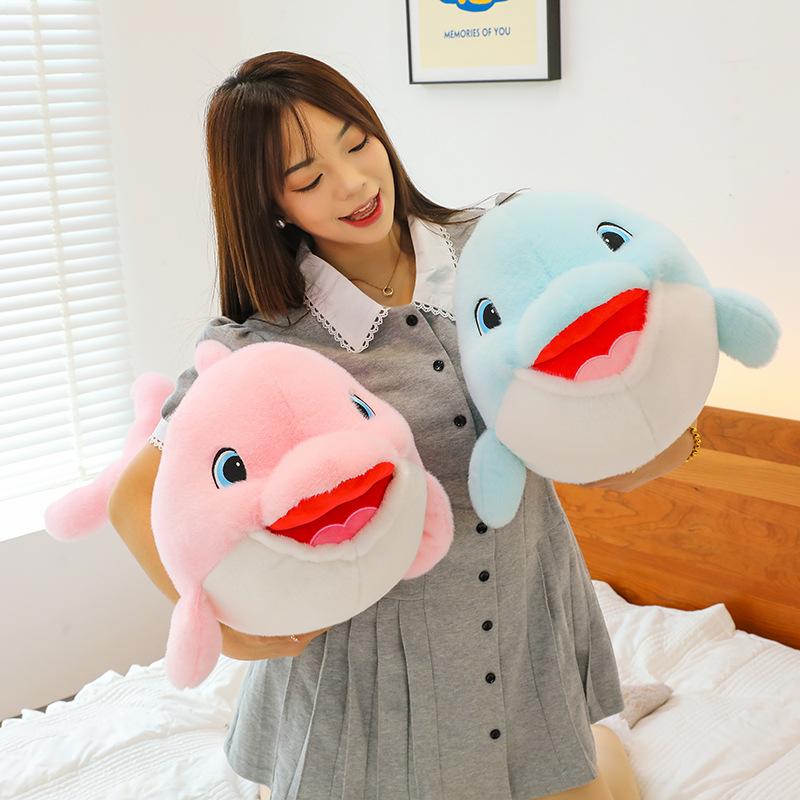 New Happy Dolphin Doll Plush Toy Dolphin Large Pillow Grabbing Machine Doll Company Gift