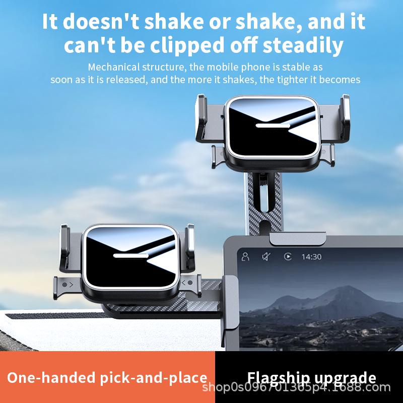 

Floating Screen Car Mount for Mobile Phone Navigation JA06 Texture + Alloy Base