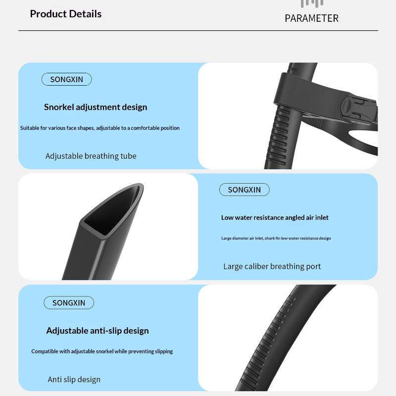 Front Head Swimming Training Snorkel Silicone Mouthpiece Junior Swimmers Full Dry Diving Equipment For Female Male Youth