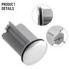 Practical Grey Sink Stopper Suitable for Most Bathroom Wash Basins