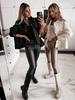 Winter European and American Style Long Sleeve Button Cotton-Padded Women's Jacket