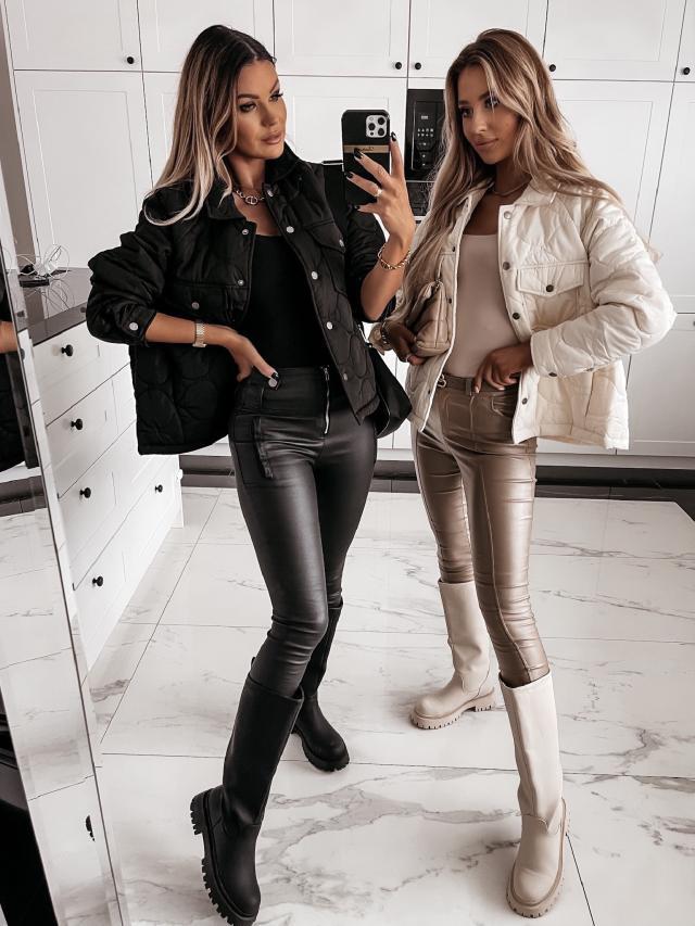 Winter European and American Style Long Sleeve Button Cotton-Padded Women's Jacket