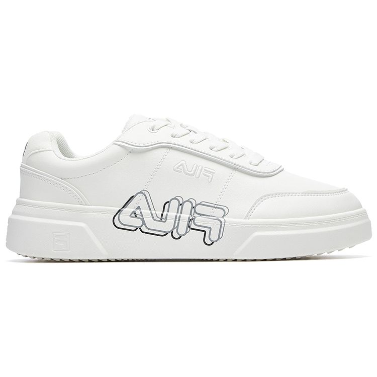 FILA Game Point Synthetic Leather Comfortable Shockproof Breathable Low-Top Sneakers Men sneakers White F12M031303FSW