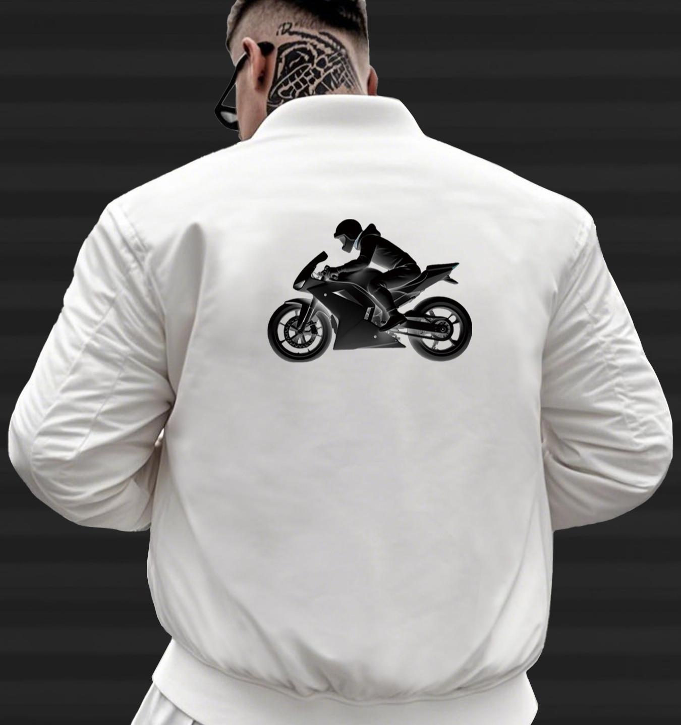 Men s Printed Baseball Coat, Unique Pattern & Personalized,  for Streetwear Looks XXL белый