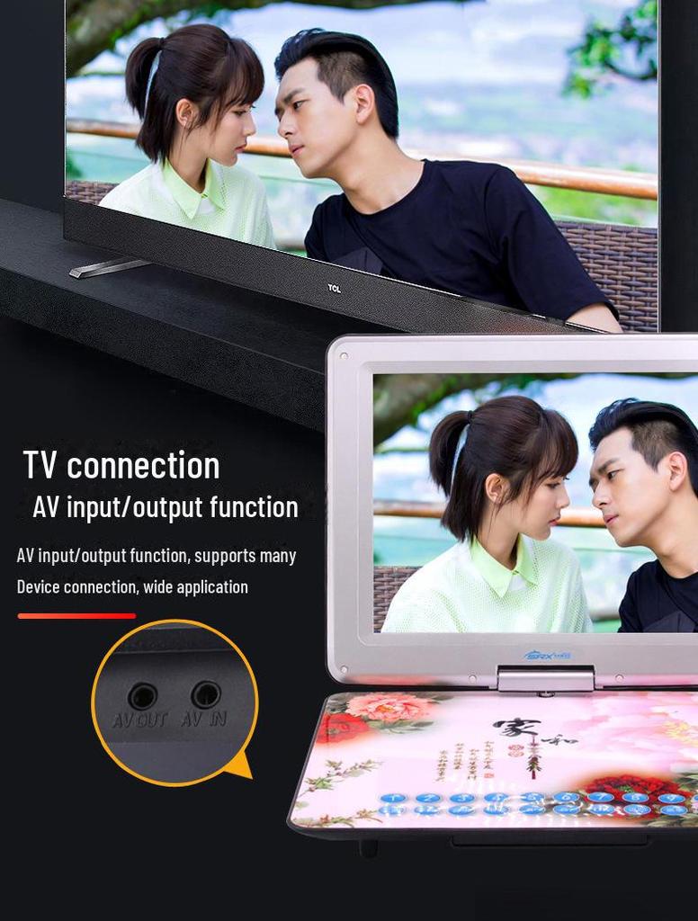 SAST New Century 1800 נגן קולנוע נייד HD 21 אינץ' לבית ולילדים