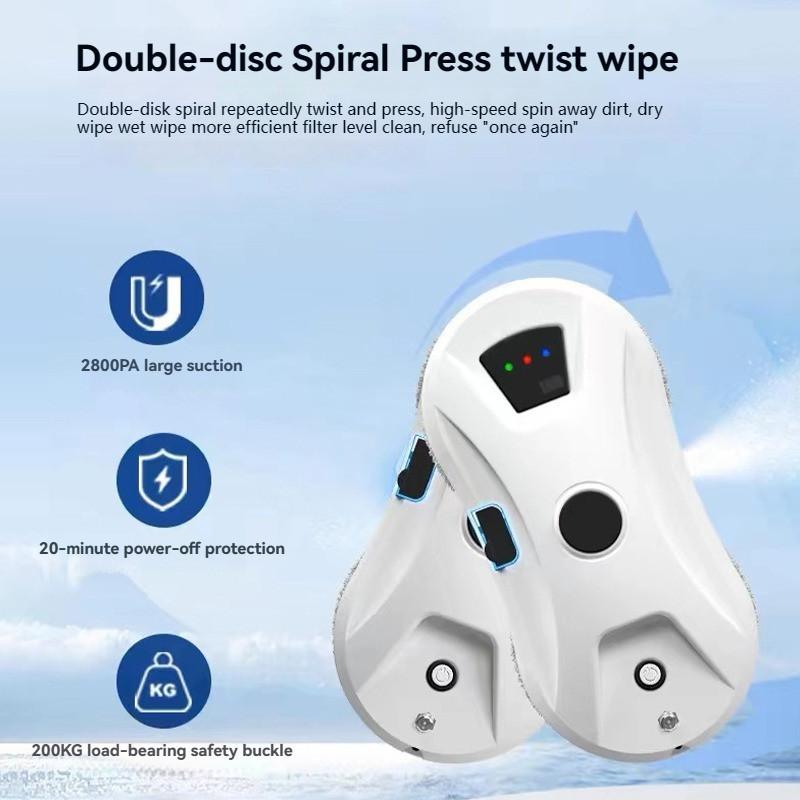 Remote Control Glass Cleaning Machine Electric Automatic Smart Water Spray Window Cleaning Robot High-rise Window Cleaner