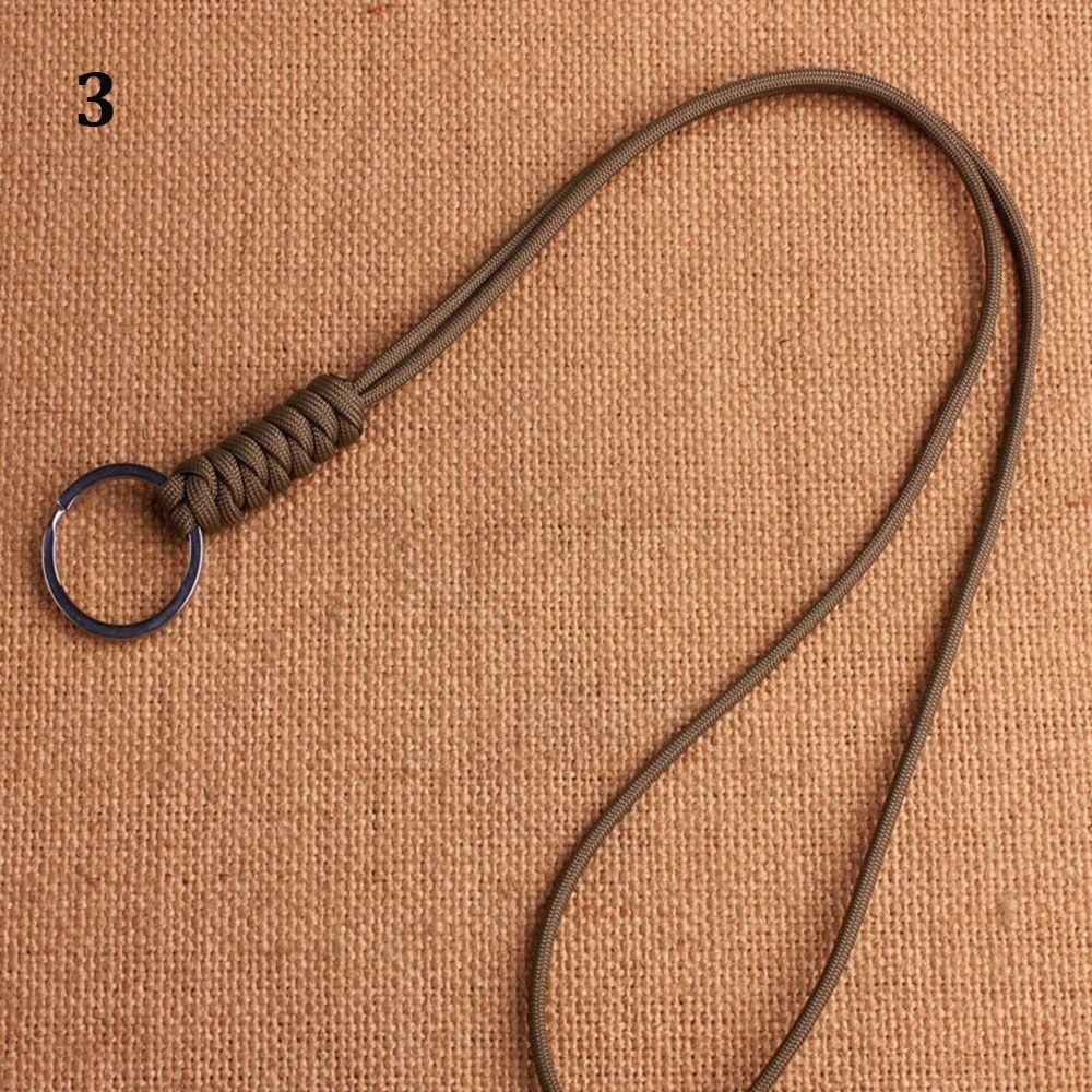 New Emergency Survival Backpack Self-Defense Lanyard Round Buckle Parachute Cord Key Ring Paracord Keychain