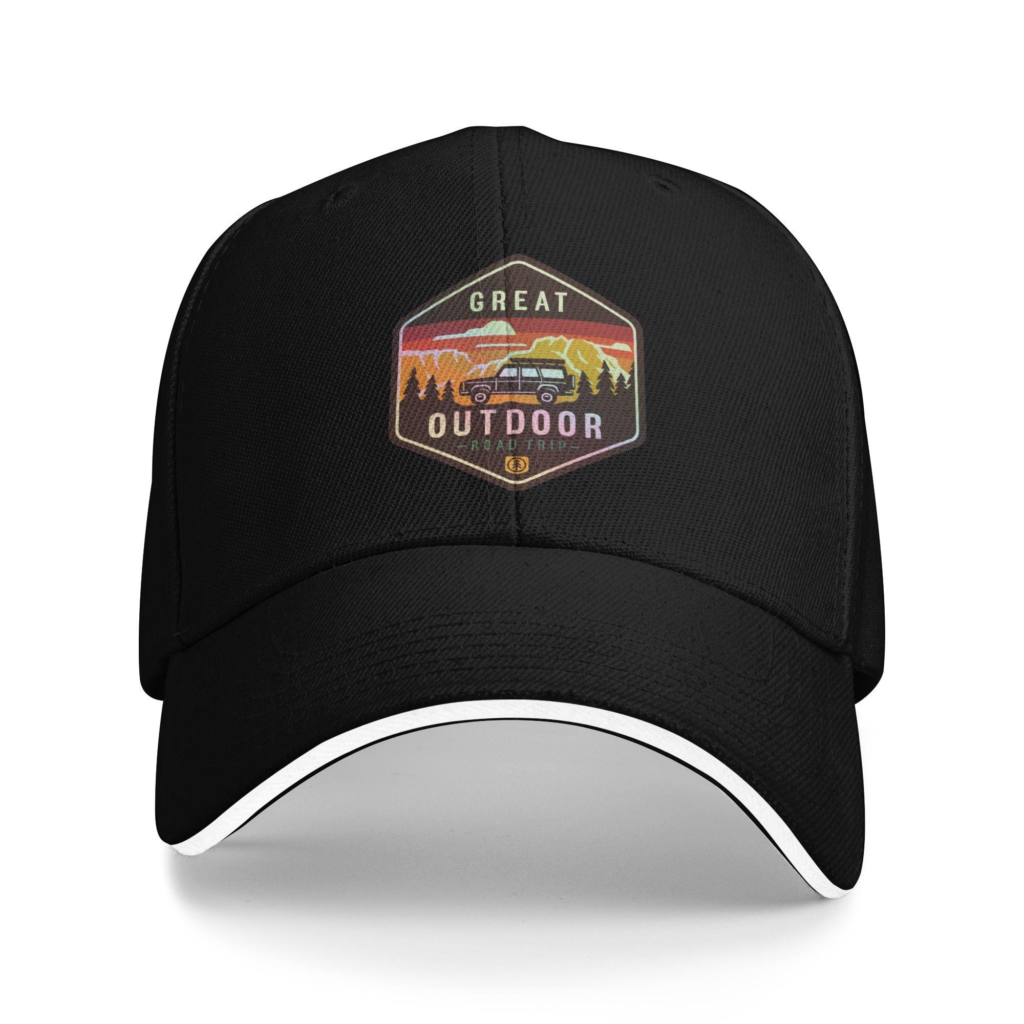 Funny Adventure Camper Pattern Baseball Cap for Unisex WoUnisex Breathable Mountain Camping Dad Hat Streetwear Snapback Hats One Size