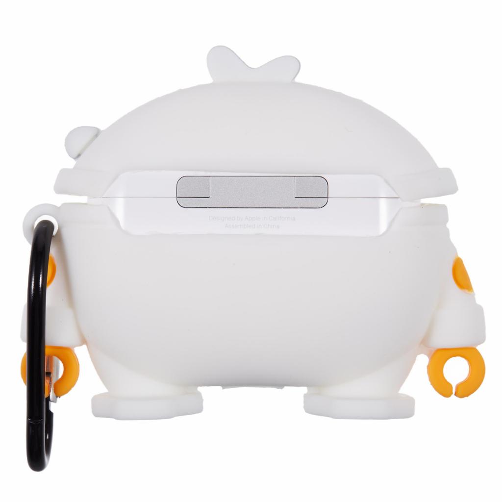 For Apple AirPods Pro Bluetooth-compatible Earphones Silicone Cover Space Duck Protective Case with Carabiner
