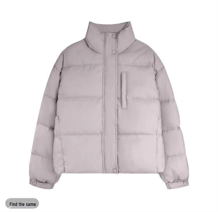 Women's 2024 Winter Down Cotton Short Stand-Up Collar Loose-Fit Jacket