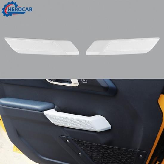 Door Handle Shell Decorative Cover Trim For Ford Bronco +White 2 Doors ABS