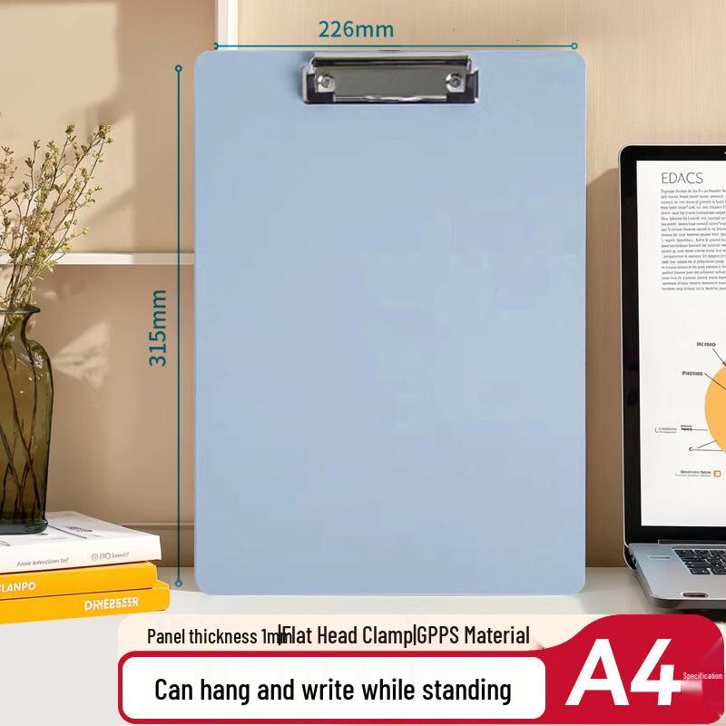 

A4 Vertical Clipboard Hardboard Writing Pad with Paper Clip - Office Supplies