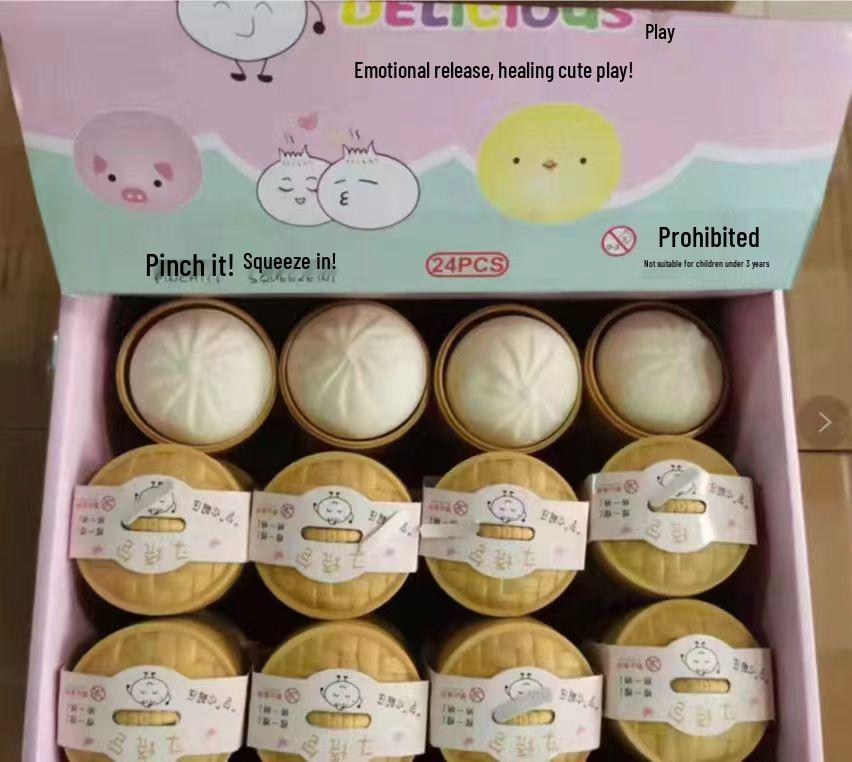Cross-Border Decompression Toys: Fluid Egg Yolk Pastry, Hamburger Vent & Squirrel Cup. Slow Rebound, Pinch & Squeeze for Stress Relief.