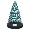 Jesus Nativity Scene Christmas Tree Tea Light Candle Holder(Wooden Green)| Christmas Decoration Items for Home Living Room Office Decor