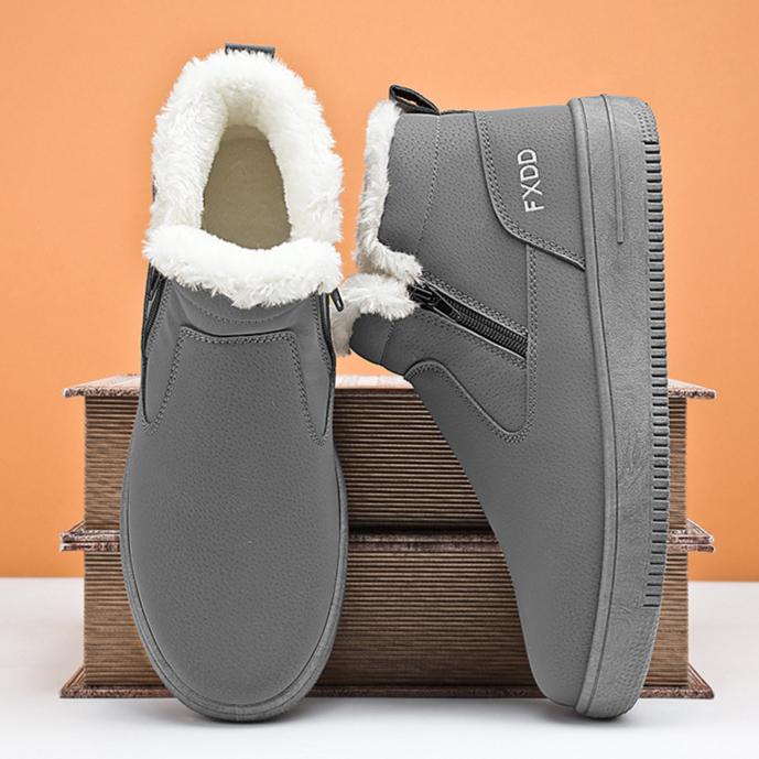 Winter Velvet Men's Snow Boots Thermal Cotton Shoes
