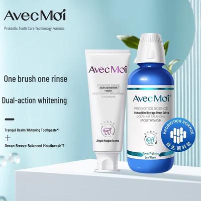 Ocean Breeze Toothpaste & Probiotic Mouthwash Set